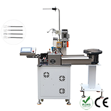Fully Automatic Single Head Terminal Crimping Plastic Protector Inserting Machine
