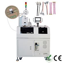 Flat Ribbon Cable Stripping Crimping and Tin Soldering Machine