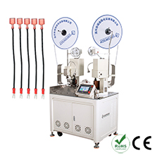 Automatic Double Heads Plastic Shell Terminal Crimping and Twisting Machine