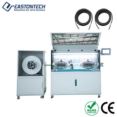 Wire Cutting & Stripping Machine with Vertical Coiling Machine (200 - 650 mm coil ID)